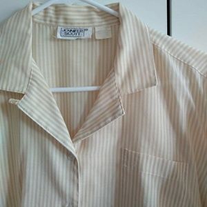 Yellow striped button down shirt